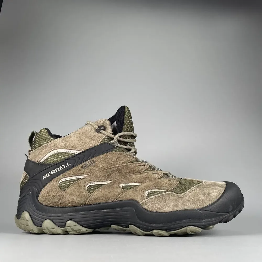 Merrell Moab 2 Men's Size 14 Earth Green Suede Mid Waterproof Hiking Boots Shoes